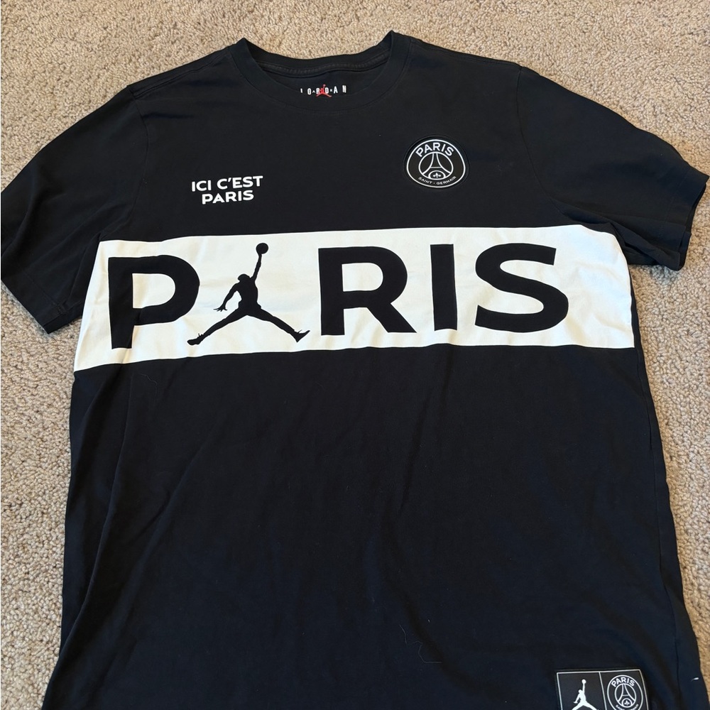 Jordan Paris Block Logo Short Sleeve Tee - Black & White